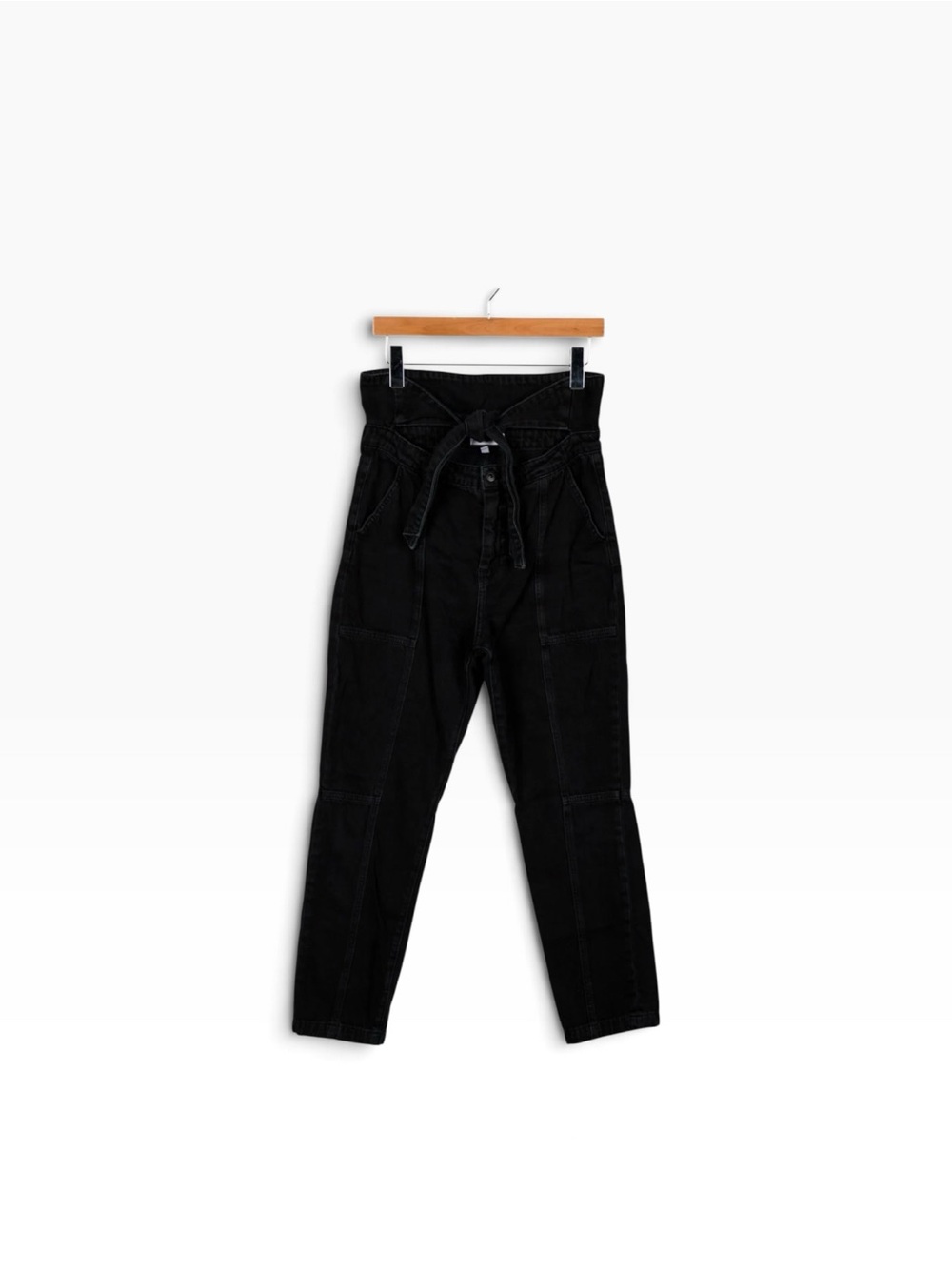 Jonathan Simkhai High Rise Straight Leg Jeans Black Size M.